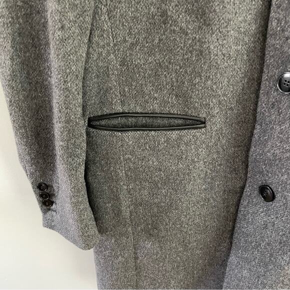 The Kooples Men’s Grey Pienza Coat Overcoat Pea Coat Buttons Mid-Length Business - Picture 6 of 13